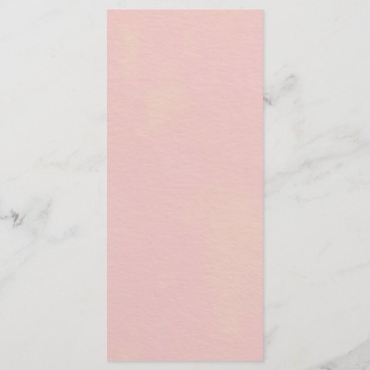 ピンクボホエレファントガールベビーシャワーメニュー メニュー (裏面)