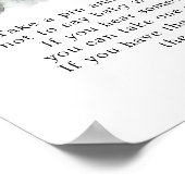 ピンクボホエレファントガールベビーシャワー言わないベビー ポスター (角)