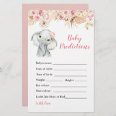 ピンクボホエレファントガールベビー予測ゲーム (正面/裏面)