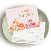 ピンクボホカントリーフローラギフト証感謝してい券洋 サンキューカード