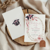 ピンクボホコケットボウパール卒業パーティー 招待状