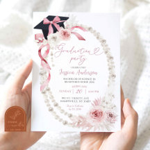 ピンクボホコケットボウパール卒業パーティー