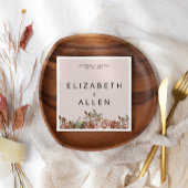 ピンクボホコテージコアフローラエンチャント結婚ズ スタンダードカクテルナプキン