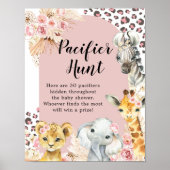 ピンクボホサファリパーティー動物少女おしゃぶり狩り ポスター (正面)