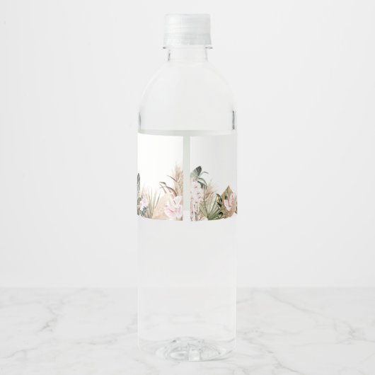 ピンクボホサファリベイビーシャワー ペットボトルラベル (裏面)