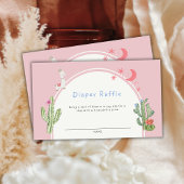 ピンクボホサボタスオモツおむつラッフルベビーシャワー エンクロージャーカード