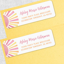 ピンクボホサン差出人住所 ラベル