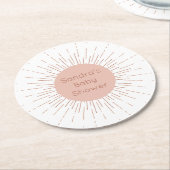 ピンクボホサン ラウンドペーパーコースター (アングル)