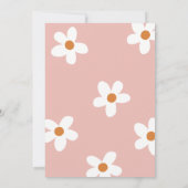 ピンクボホデイジーガールバースデーパーティー 招待状 (裏面)