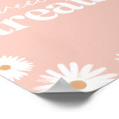 ピンクボホデイジーバースデーパーティースイーツアンドトリートメント ポスター (角)