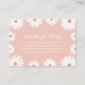 ピンクボホデイジーフローラベビーシャワーブックスベビー エンクロージャーカード (正面)