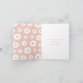 ピンクボホデイジー誕生日パーティー サンキューカード (内部)