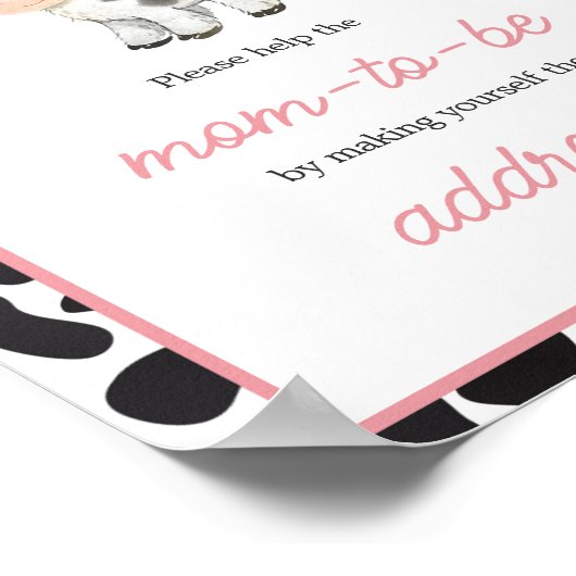 ピンクボホハイランドカウエンベロープステーション ポスター (角)