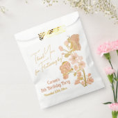 ピンクボホバタフライバースデーパーティーありがとう フェイバーバッグ (封をした状態)