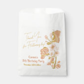 ピンクボホバタフライバースデーパーティーありがとう フェイバーバッグ (正面)