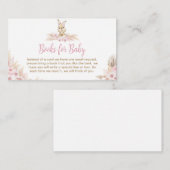 ピンクボホバニーベビーシャワーベビー エンクロージャーカード (正面/裏面)