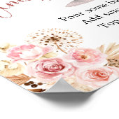 ピンクボホバラソイレブライダルシャワーミモサバー ポスター (角)