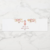 ピンクボホバラソーリーブライダルシャワーウォーターボトル ペットボトルラベル (シングルラベル)