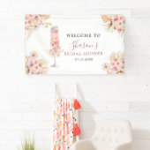 ピンクボホバラソーリーブライダルシャワーラージバナー 横断幕 (インサイチュ)