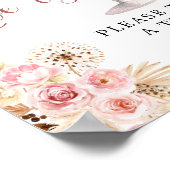 ピンクボホバラソーリーラブズスウィートサイン ポスター (角)