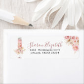 ピンクボホバラソーレブライダルシャワー住所 シール (インサイチュ)