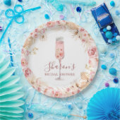 ピンクボホバラソーレブライダルシャワー紙プレート ペーパープレート (パーティー)