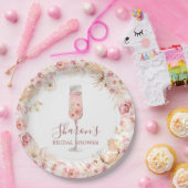 ピンクボホバラソーレブライダルシャワー紙プレート ペーパープレート (パーティー)