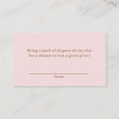 ピンクボホパンパスグラスおむつラッフルカード エンクロージャーカード (裏面)