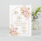 ピンクボホパンパ彼または彼女のジェンダーが明かす 招待状 (スタンド正面)