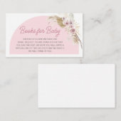 ピンクボホビーリーウェイベビーシャワーブズベビー エンクロージャーカード (正面/裏面)