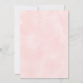 ピンクボホフローラと蝶バプテスマ 招待状 (裏面)