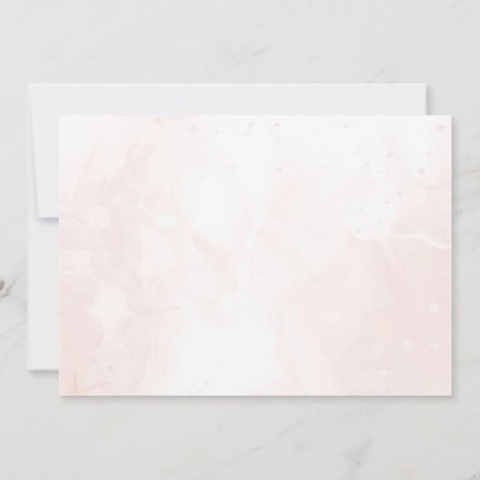 ピンクボホフローラバタフライベビーシャワー写真 サンキューカード (裏面)