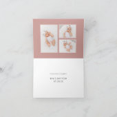 ピンクボホフローラバプティスフォールドアーチフォトコラージュ サンキューカード (内部)