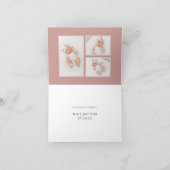 ピンクボホフローラバプテスマ折りサンキューカード サンキューカード (内部)