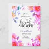 ピンクボホフローラブライダルシャワー招待 招待状 (正面)