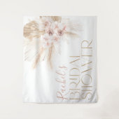 ピンクボホフローラブライダルシャワー背景 タペストリー (正面)