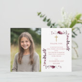 ピンクボホフローラ写真第1聖餐式 サンキューカード (スタンド正面)