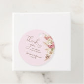 ピンクボホフローラ赤ちゃんシャワーありがとうメッセージ フェイバータグ (インサイチュ)