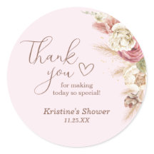 ピンクボホフローラ赤ちゃんシャワーありがとうメッセージ