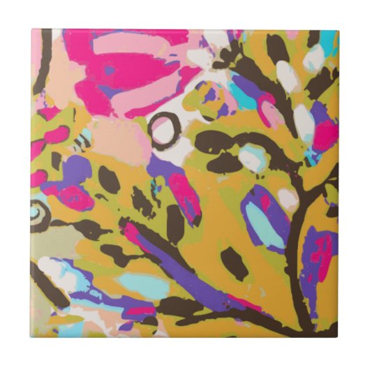 ピンクボホフローラI タイル (正面)