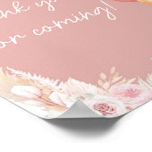 ピンクボホベアバルーンありがとう来。 ポスター (角)