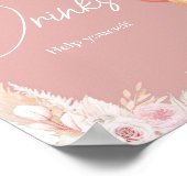 ピンクボホベアバルーンベビーシャワードリンク ポスター (角)