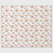 ピンクボホベアームーンバニー ラッピングペーパー (フラット)