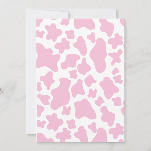 ピンクボホホーホーホーチカウガールベビーシャワー招待状 招待状 (裏面)