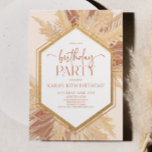 ピンクボホボヘミアンフローラ花誕生日パーティー 招待状<br><div class="desc">ピンクボホボヘミアンフローラ花誕生日パーティーの招待状！</div>