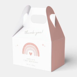 ピンクボホレインボーキュート誕生日パーティー フェイバーボックス