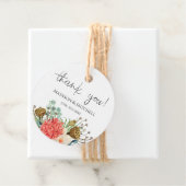 ピンクボホワイルドフラワーウォーターカラーブーケ結婚ーズ フェイバータグ (インサイチュ)