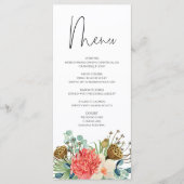 ピンクボホワイルドフラワーウォーターカラーブーケ結婚ーズ メニュー (正面)