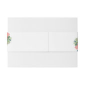 ピンクボホワイルドフラワーウォーターカラーブーケ結婚ーズ 招待状ベリーバンド (裏面例)