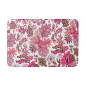 ピンクボホヴィンテージフローラプリント バスマット (正面)